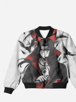 ITACHI 01 White Bomber Jacket