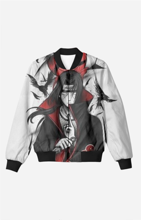 ITACHI 01 White Bomber Jacket