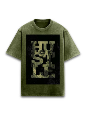 Hustle Acid-Washed Oversized T-Shirt