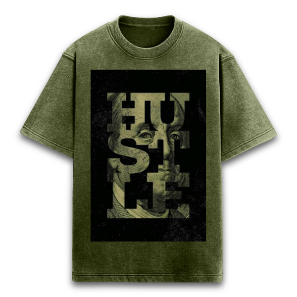 Hustle Acid-Washed Oversized T-Shirt