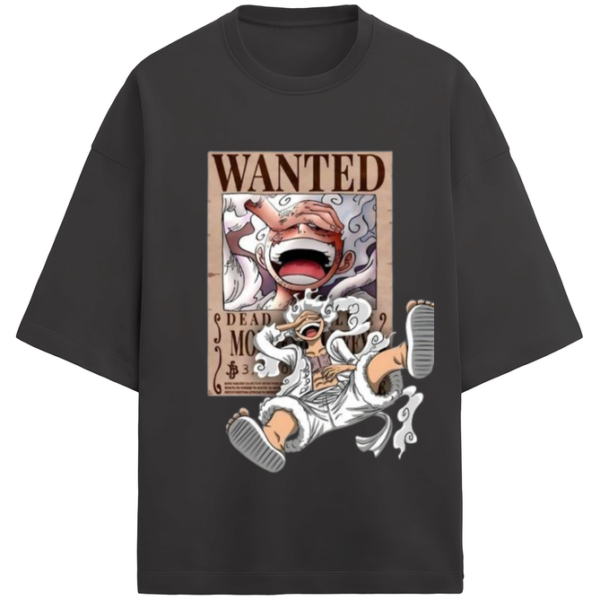 WANTED Luffy Terry Oversized T-Shirt