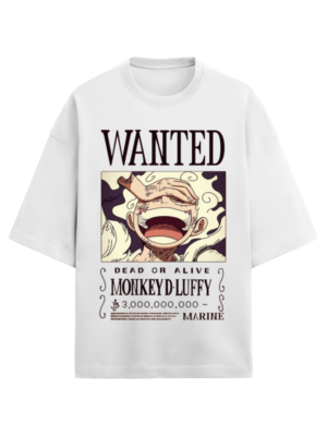 WANTED Luffy Terry Oversized T-Shirt