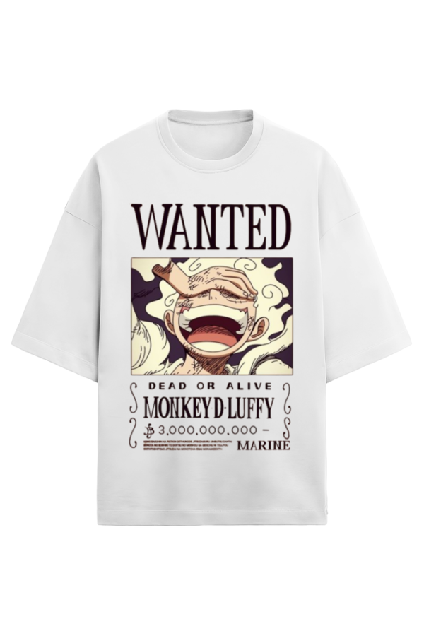 WANTED Luffy Terry Oversized T-Shirt
