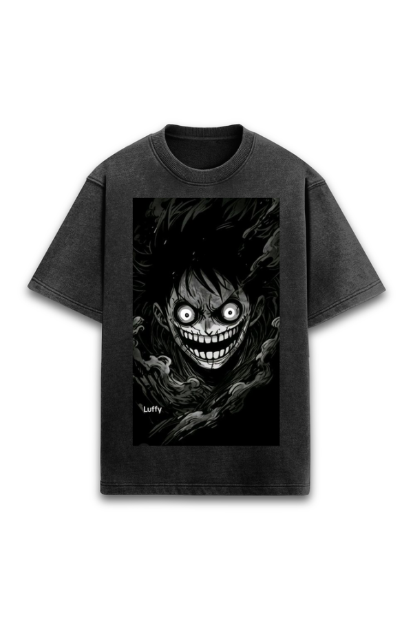 Luffy Evil Smile Acid Washed T-Shirt