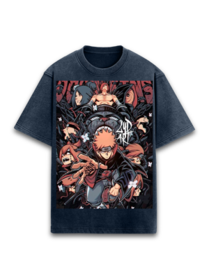Naruto Acid Washed Oversized T-Shirt