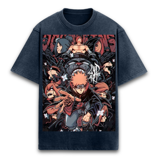 Naruto Acid Washed Oversized T-Shirt