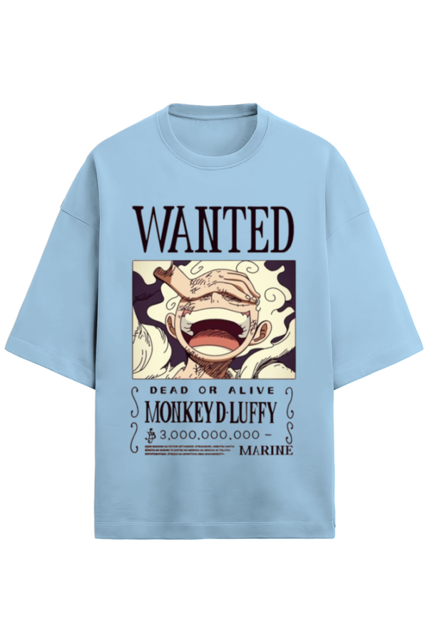 WANTED Luffy Terry Oversized T-Shirt