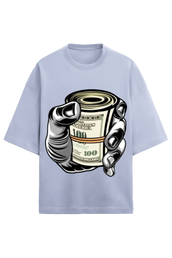100 Dollar Bills Terry Over Sized T-shirt
