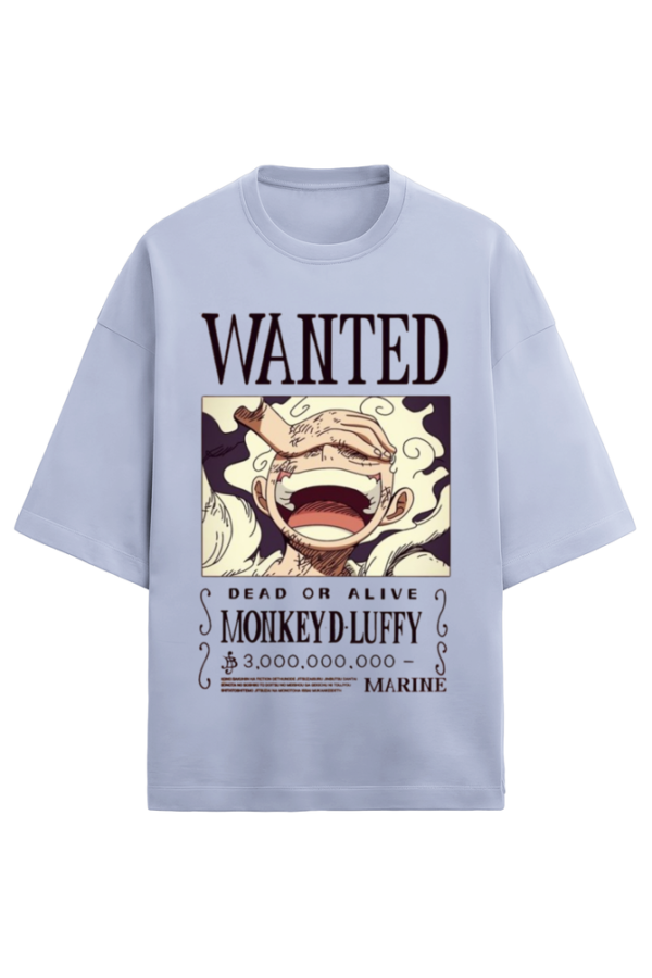 WANTED Luffy Terry Oversized T-Shirt