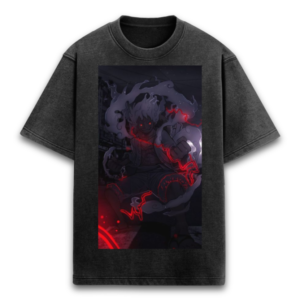 Luffy Acid-Washed Over Sized T-shirt