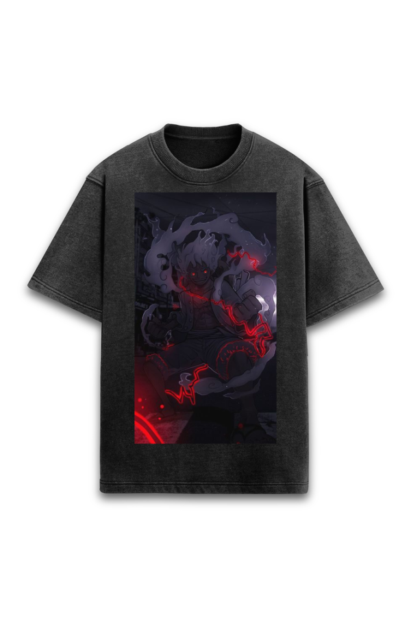 Luffy Acid-Washed Over Sized T-shirt
