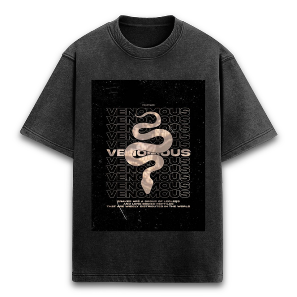 VENOMUS Acid-washed Oversized T-Shirt