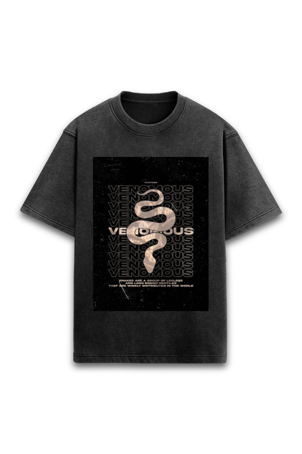 VENOMUS Acid-washed Oversized T-Shirt